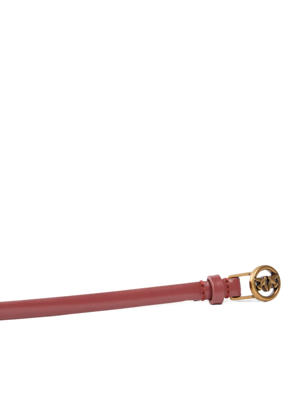 PINKO Leren riem met logogesp - Roze