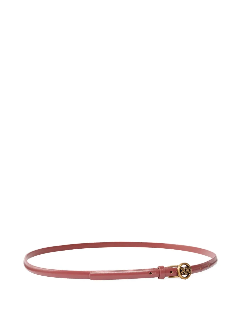 Pinko Logo-buckle Leather Belt In Pink