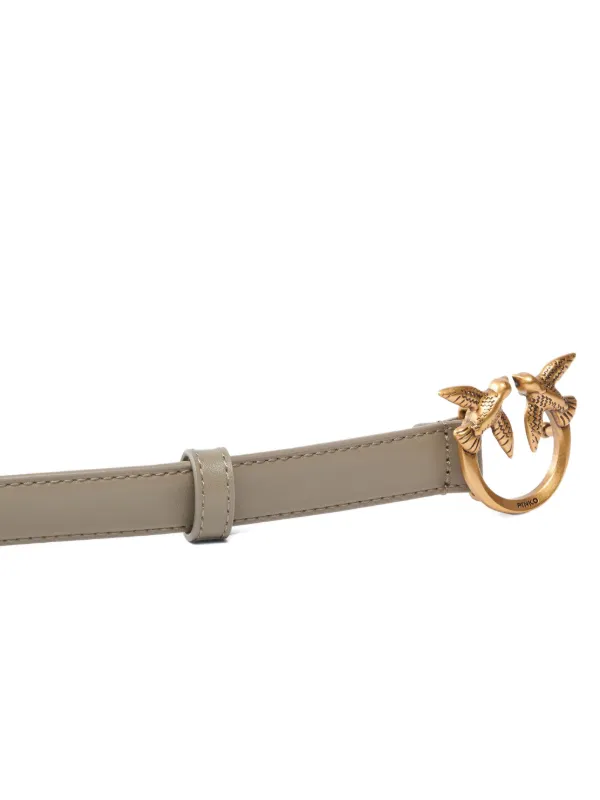 PINKO Love Birds-buckle Leather Belt | Neutrals | FARFETCH ID display picture 1