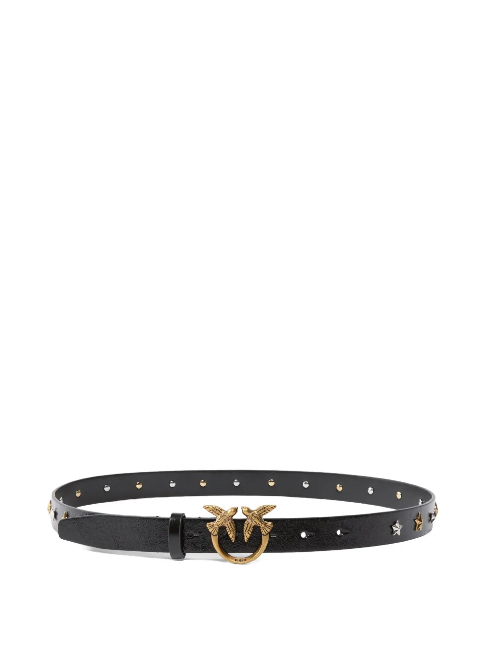 PINKO star-embellished Love Birds-buckle belt | Black | Image 1