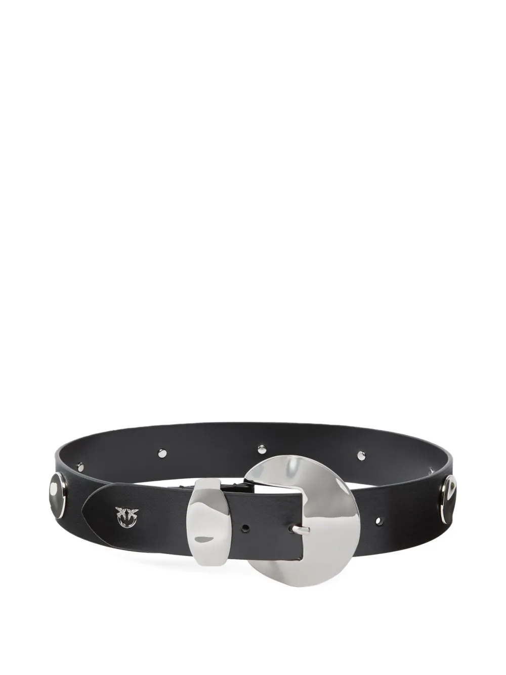 Pinko 4-cm Belt With Studs And Love Birds Logo In Black