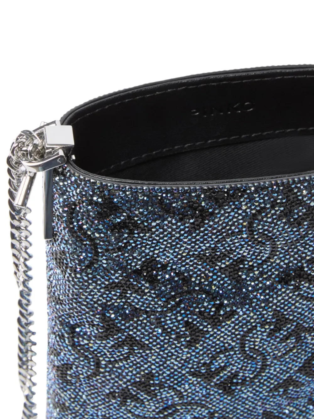 PINKO Telefoonhoesje met kristallen en kettinghengsel Blauw