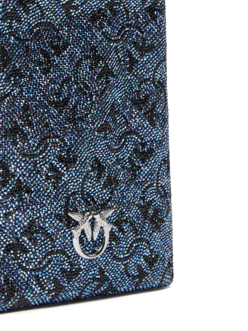PINKO Telefoonhoesje met kristallen en kettinghengsel Blauw