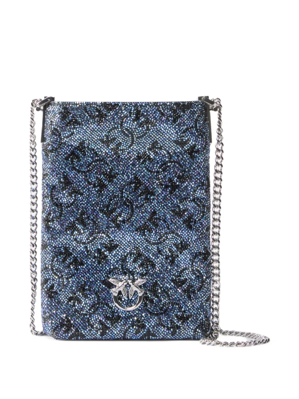 PINKO Telefoonhoesje met kristallen en kettinghengsel Blauw