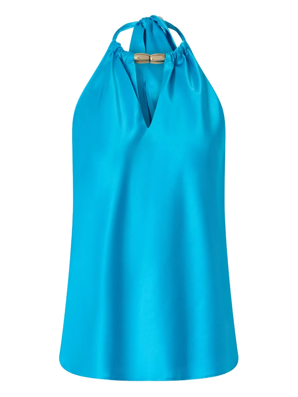 PINKO tie-neck halter blouse - Blauw
