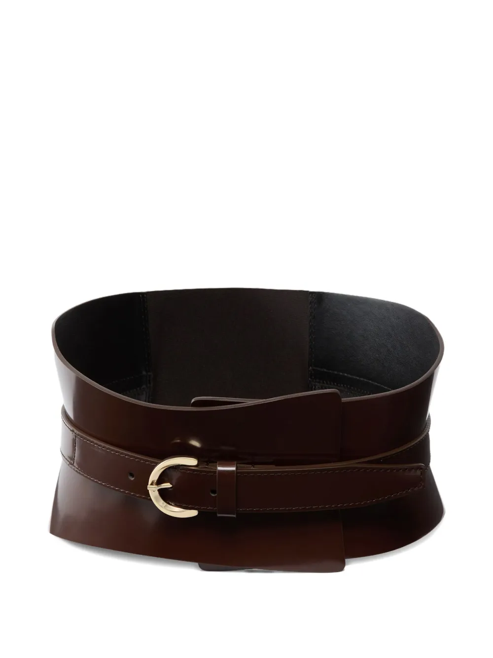 PINKO patent leather buckle belt | Brown | Image 1