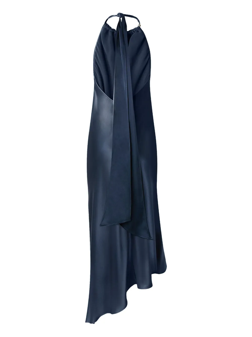 PINKO halterneck asymmetric midi dress - Blauw
