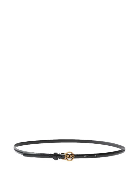 PINKO logo-plaque leather belt