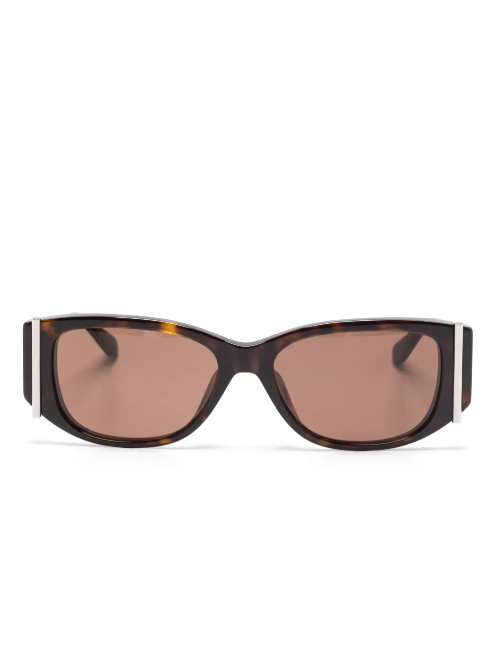 Alexander McQueen Eyewear Zonnebril met ovalen montuur Bruin