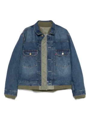 sacaiデニム・ダウンコート Sacai（サカイ）コート ダウン - FARFETCH