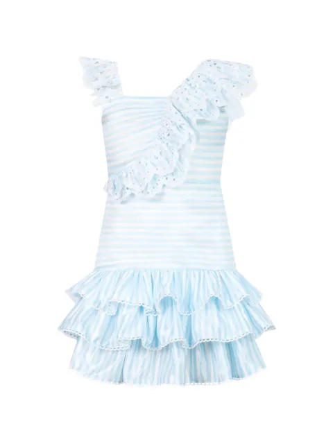 MARLO Iris ruffled striped dress