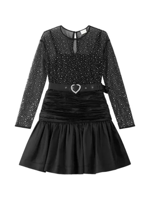 MARLO beaded-embellishment twinkle-effect mini dress