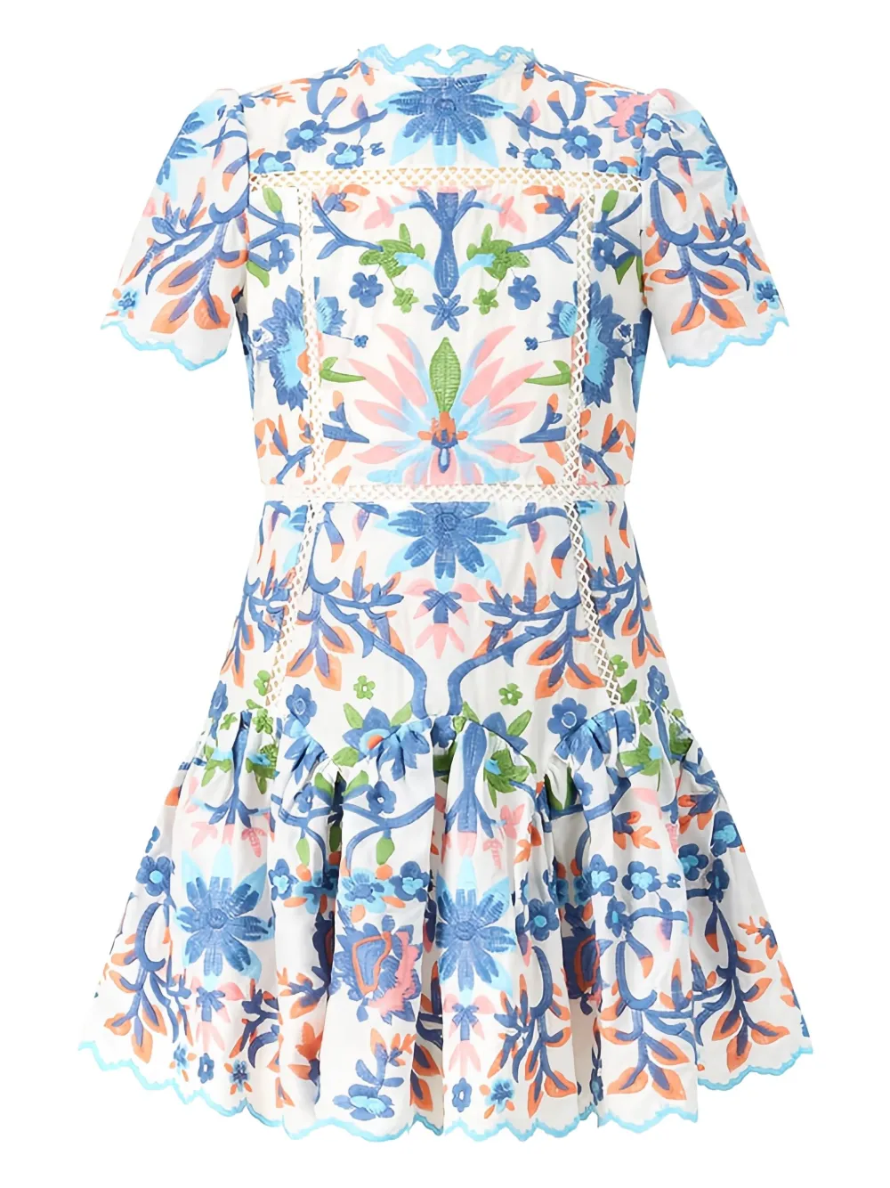MARLO Joanna embroidered-ruffled dress - Blau