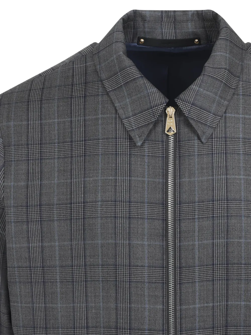 Paul Smith Geruit jack met rits Grijs