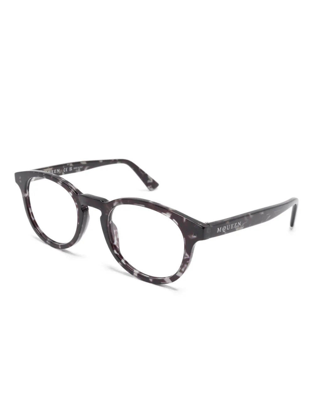 Alexander McQueen Eyewear Bril met rond montuur Zwart
