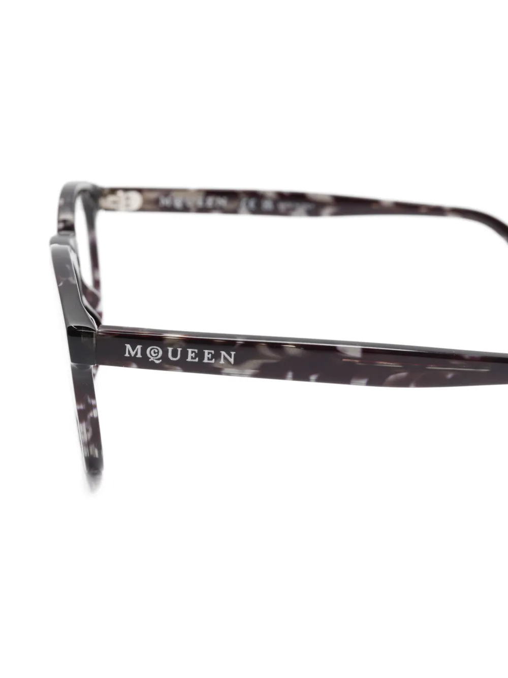 Alexander McQueen Eyewear Bril met rond montuur Zwart