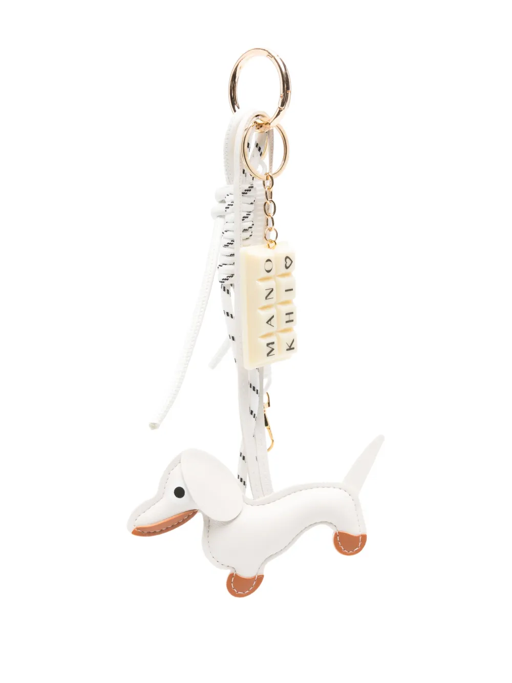 Manokhi dog-appliqué charm | White | Image 1