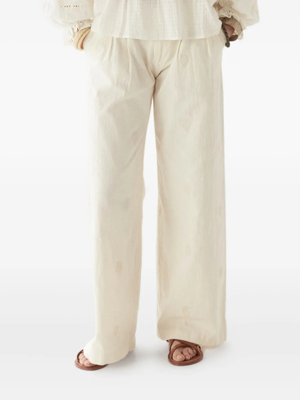MAISON HOTEL Lolo cotton trousers Beige