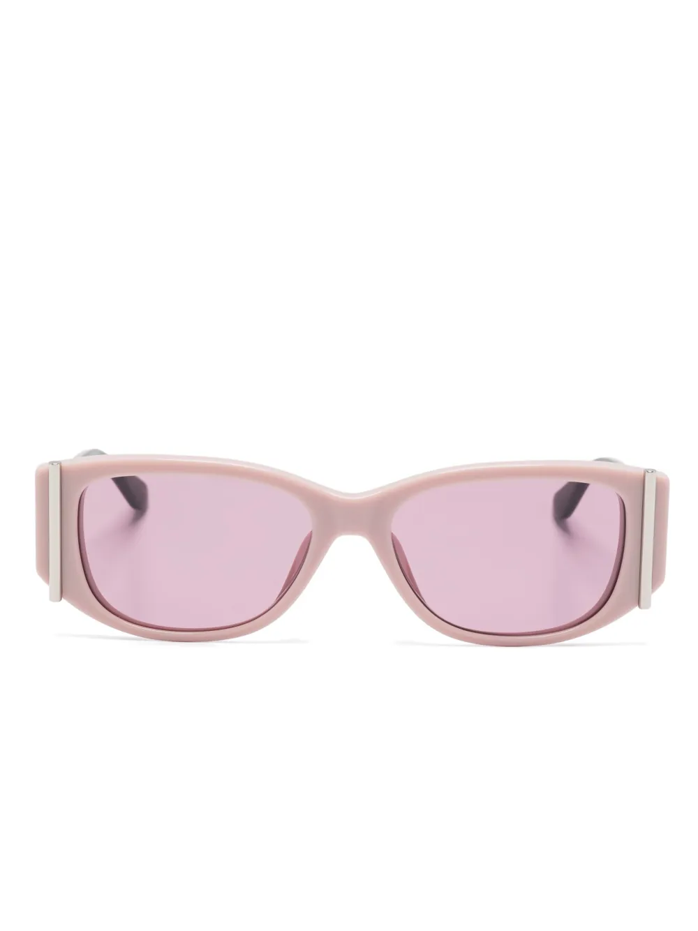 Alexander McQueen Eyewear Zonnebril met rechthoekig montuur Roze