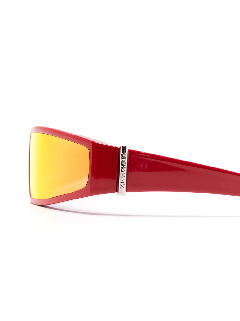 Alexander McQueen Eyewear Zonnebril met schild montuur Rood