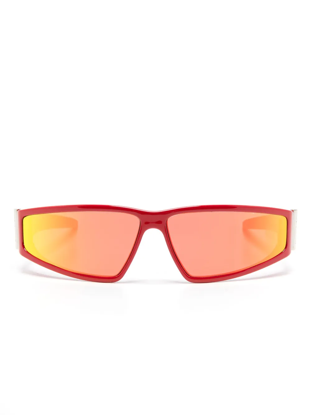Alexander McQueen Eyewear Zonnebril met schild montuur Rood