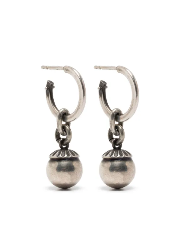 WERKSTATT:MÜNCHEN ビーズチャーム ピアス | シルバートーン | FARFETCH JP