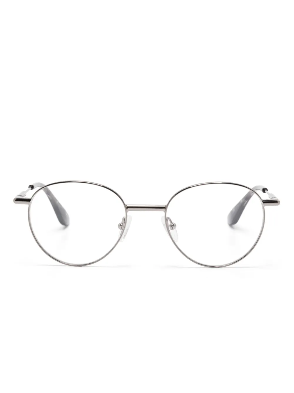 Alexander McQueen Eyewear Bril met rond montuur Zilver
