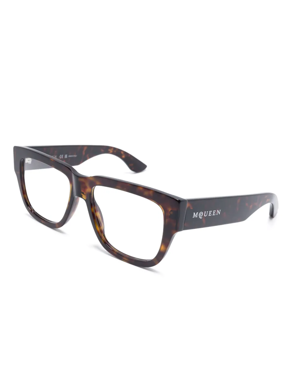 Alexander McQueen Eyewear Bril met vierkant montuur Bruin