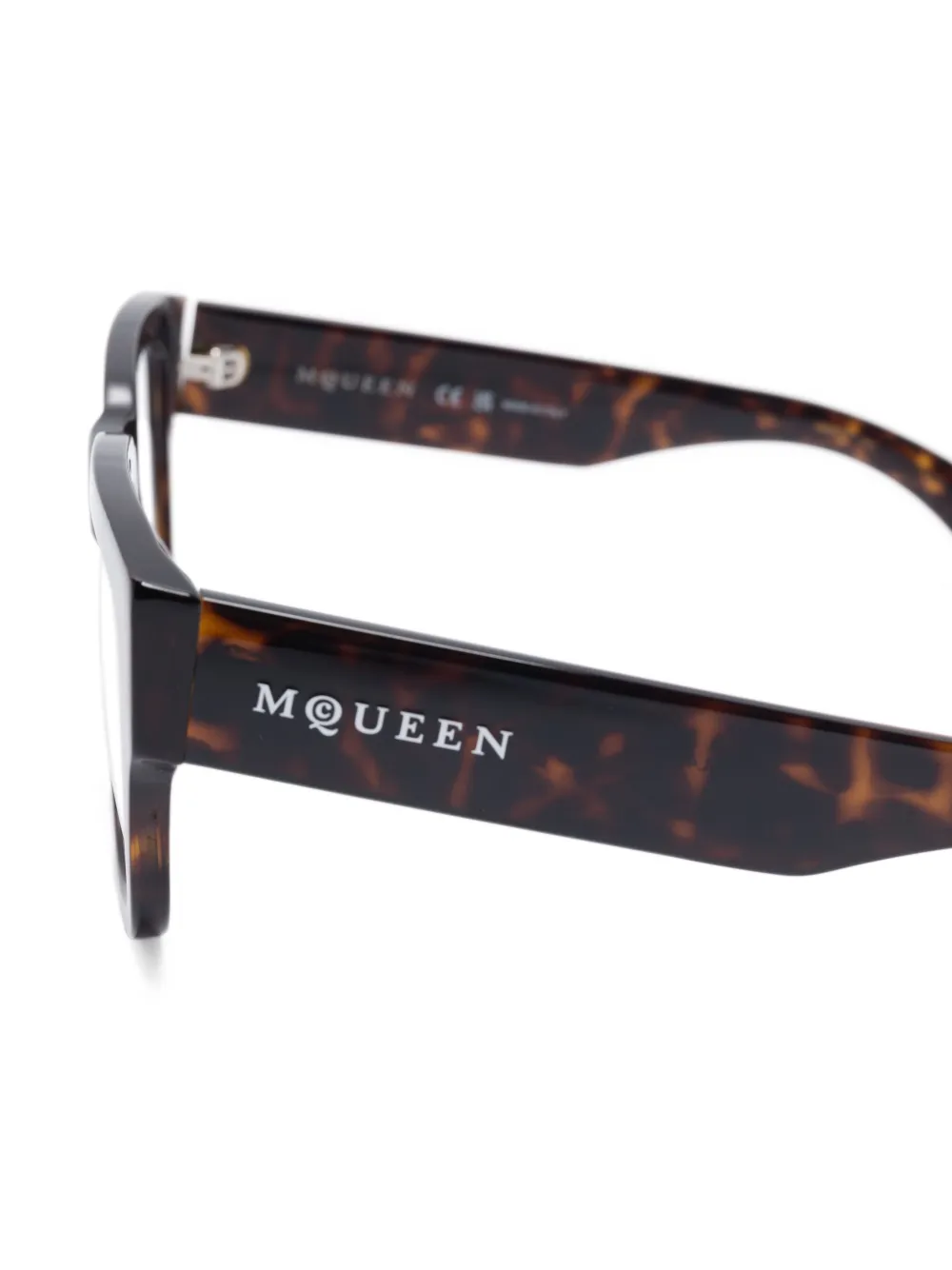Alexander McQueen Eyewear Bril met vierkant montuur Bruin