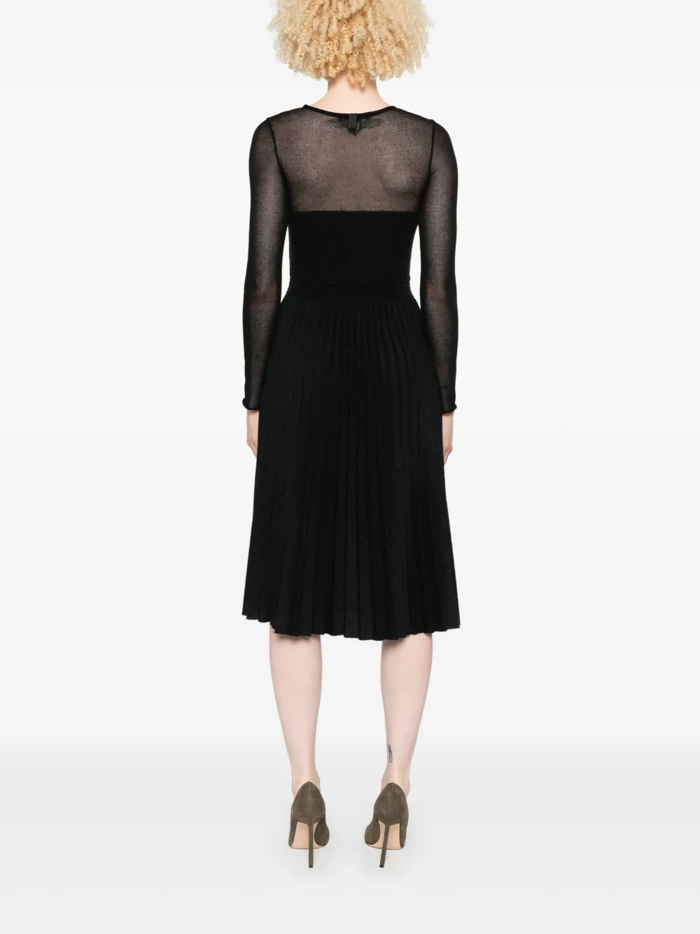 Shop Marccain Pleated Midi Dress