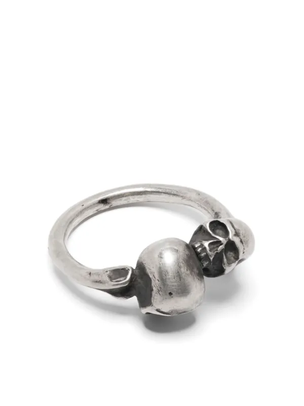 WERKSTATT:MÜNCHEN Double Skull リング | シルバートーン | FARFETCH JP