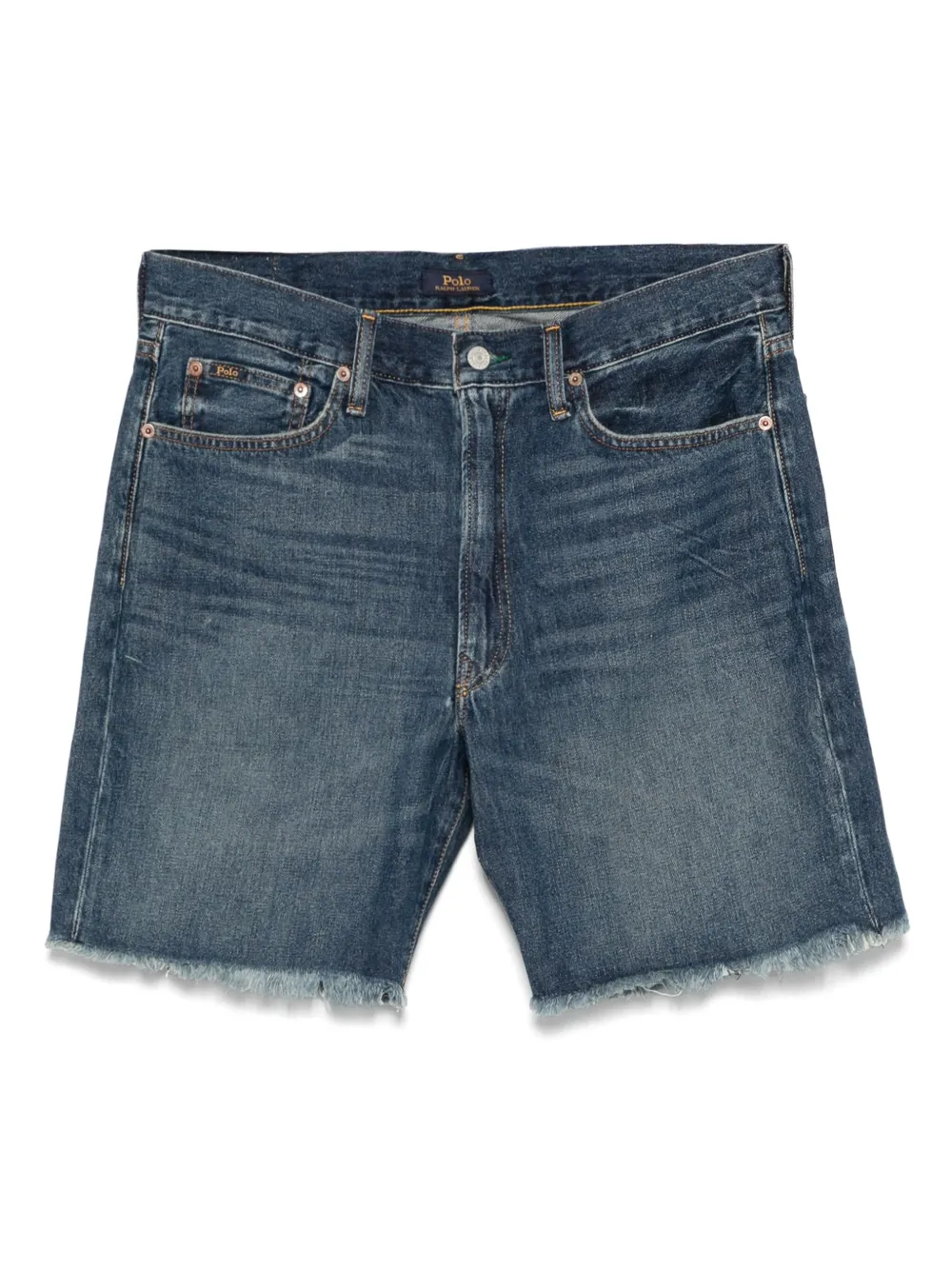 Polo Ralph Lauren logo-patch denim shorts - ブルー Polo Ralph Lauren logo-patch denim shorts - ブルー