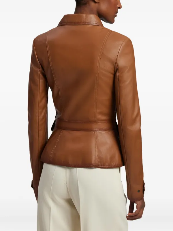 Ralph Lauren Collection レザージャケット | ブラウン