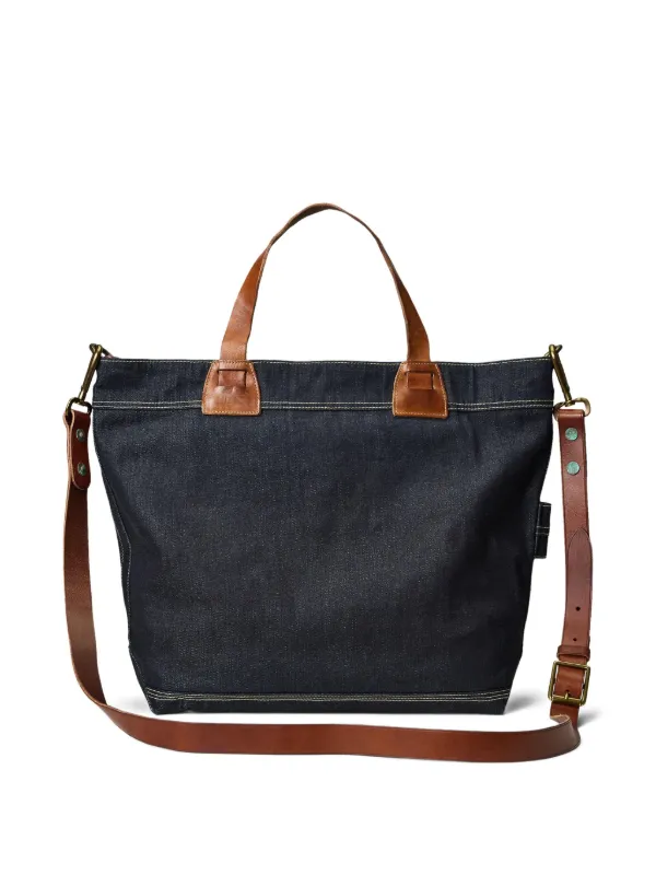 ダブルアールエル) RRL 本藍染め ブラックインディゴ レザー