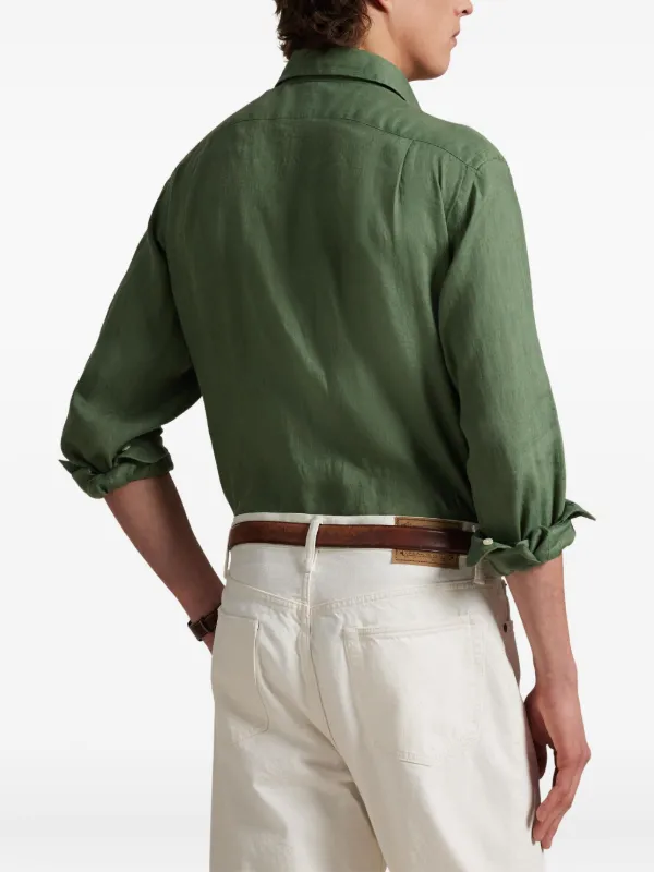 Ralph Lauren フリル付きシャツ サイズ4 オリーブグリーン Ralph Lauren フリル付きシャツ オリーブグリーン