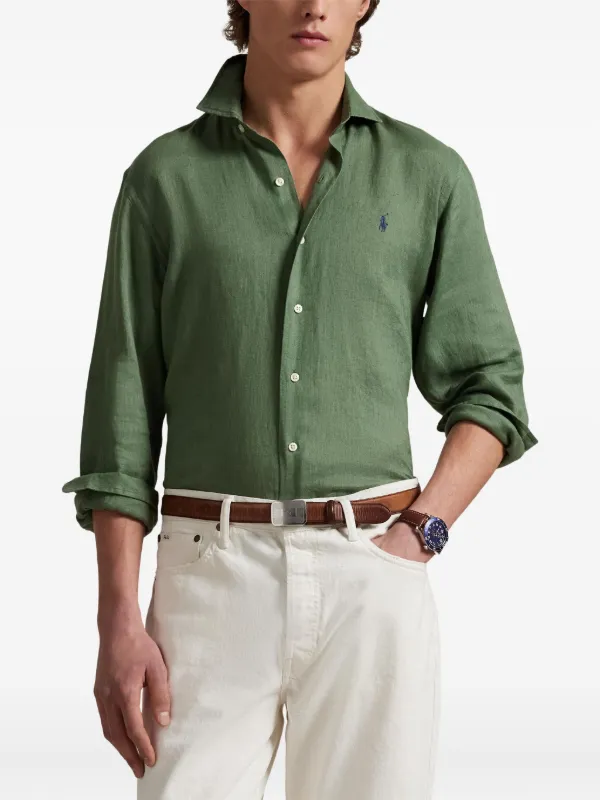 Polo Ralph Lauren リネンシャツ | グリーン | FARFETCH JP