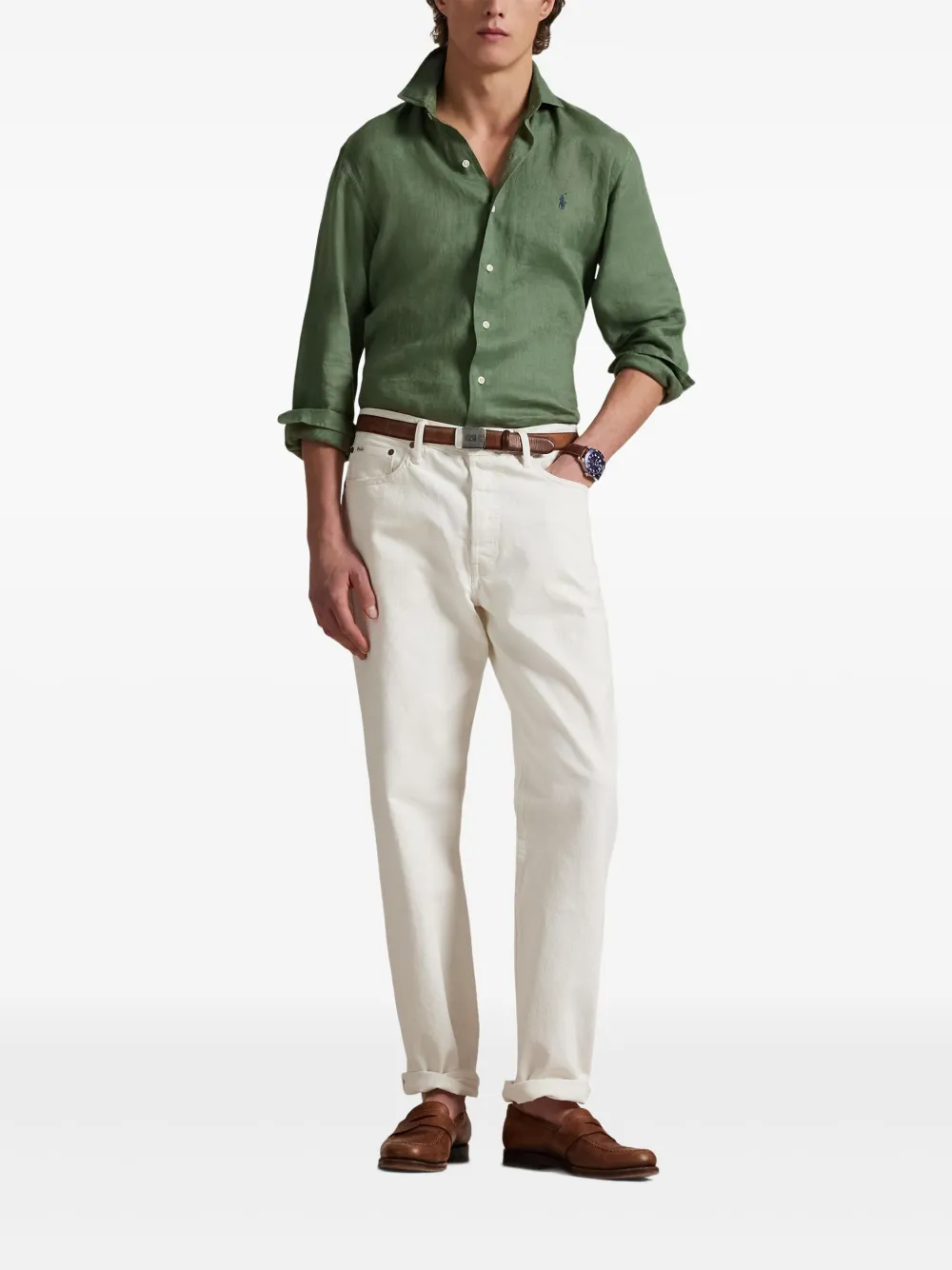Polo Ralph Lauren Linnen overhemd Groen