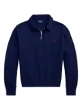 Polo Ralph Lauren zip-up collar polo top - Blue