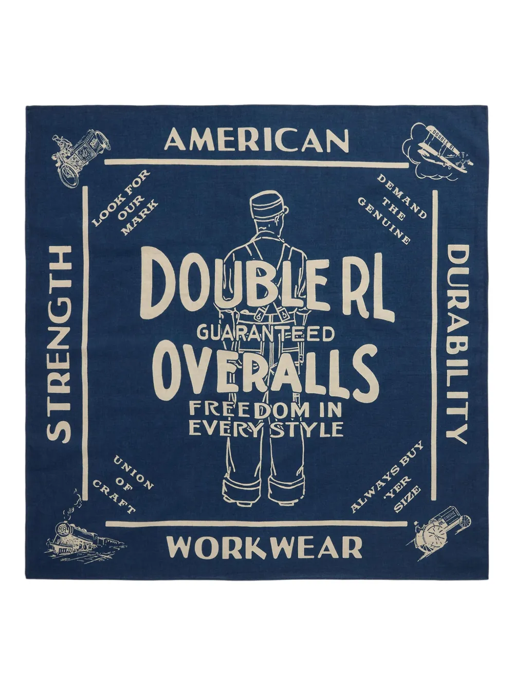 Workwear graphic-print scarf