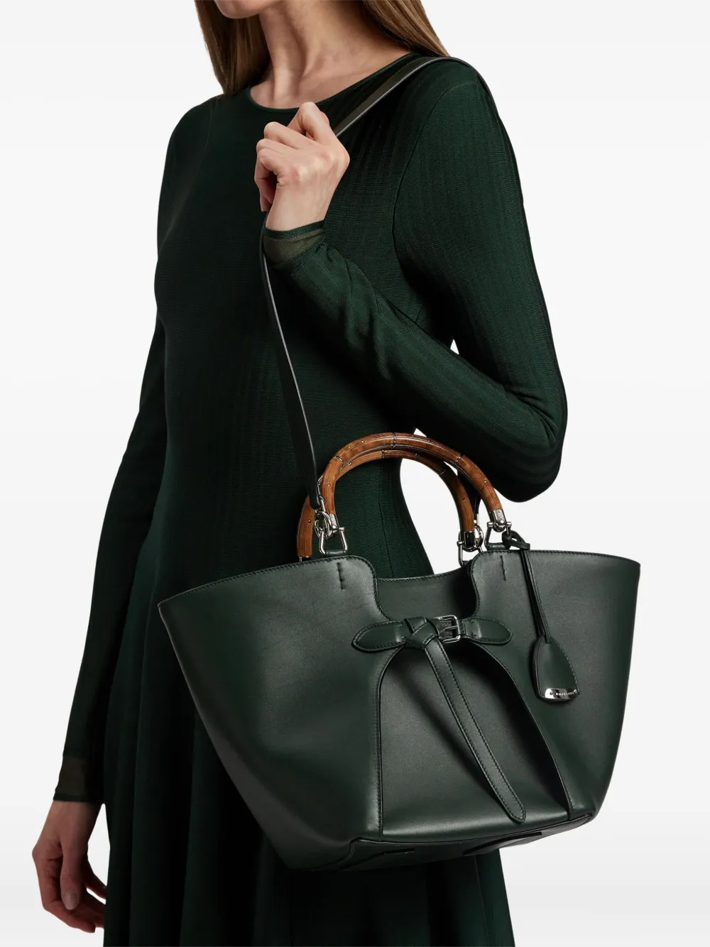 Ralph Lauren Collection Medium Soft Lux shopper Groen