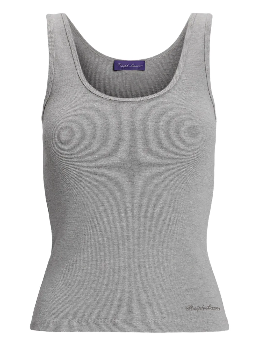 Ralph Lauren Collection Geribbelde tanktop Grijs