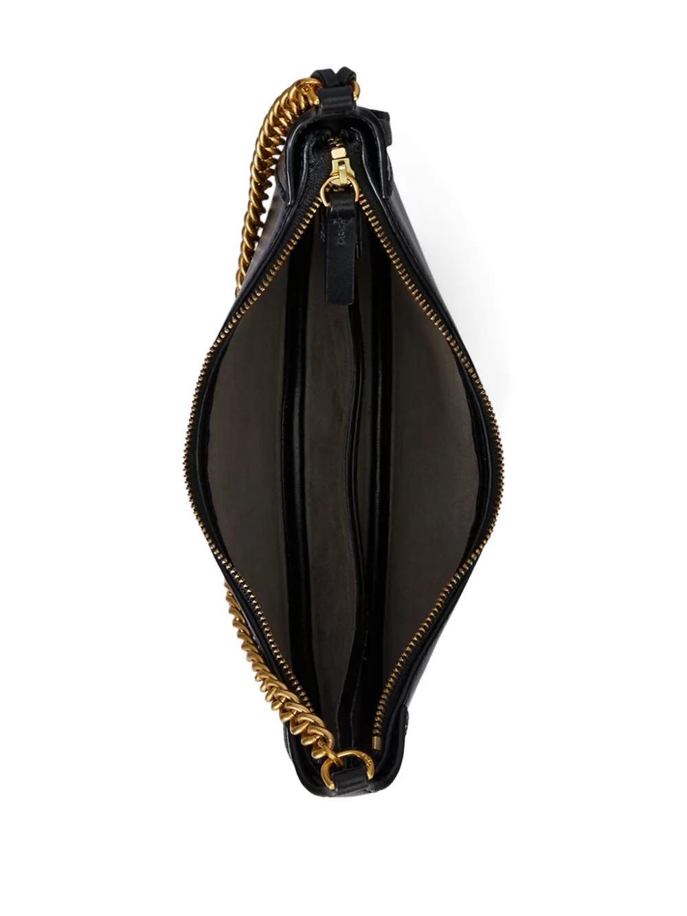 Polo Ralph Lauren Kleine leren crossbodytas met logoprint Zwart