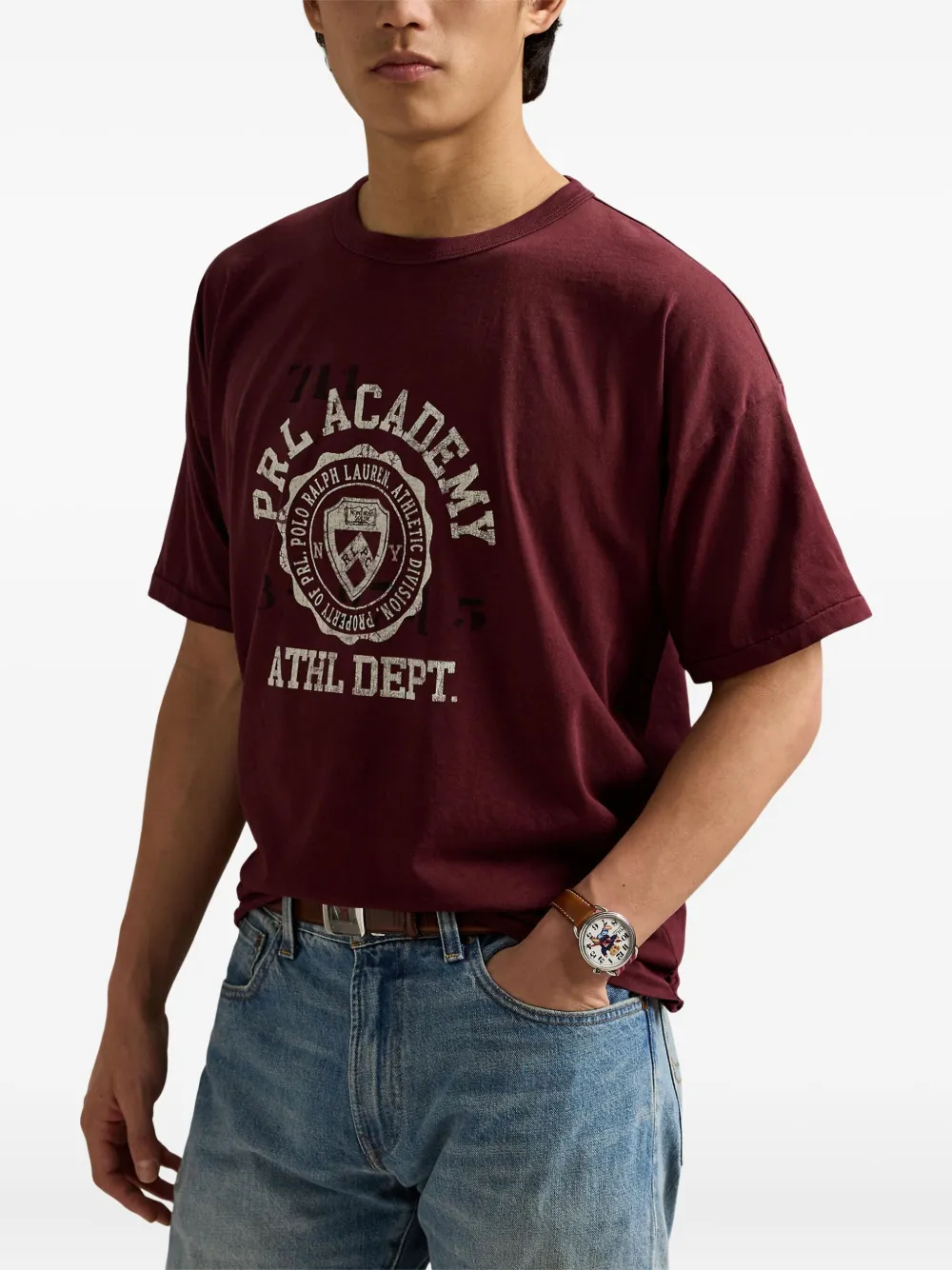 Polo Ralph Lauren T-shirt met print Rood