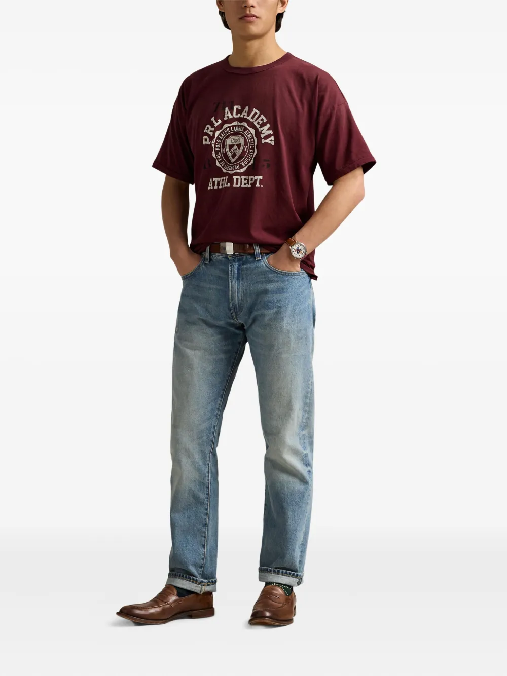 Polo Ralph Lauren T-shirt met print Rood