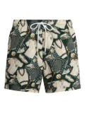 Ralph Lauren Purple Label tennis-print drawstring swim shorts - Green