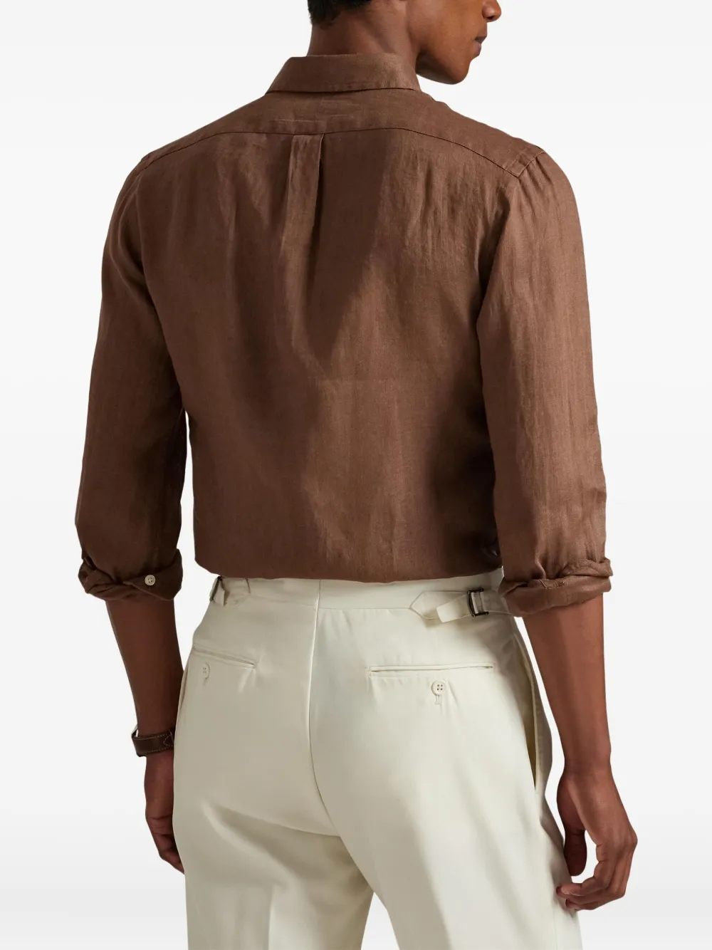 Polo Ralph Lauren Button-down linnen overhemd Bruin