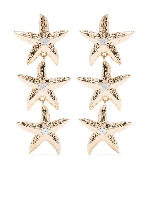 Self-Portrait rhinestone-embellished earrings