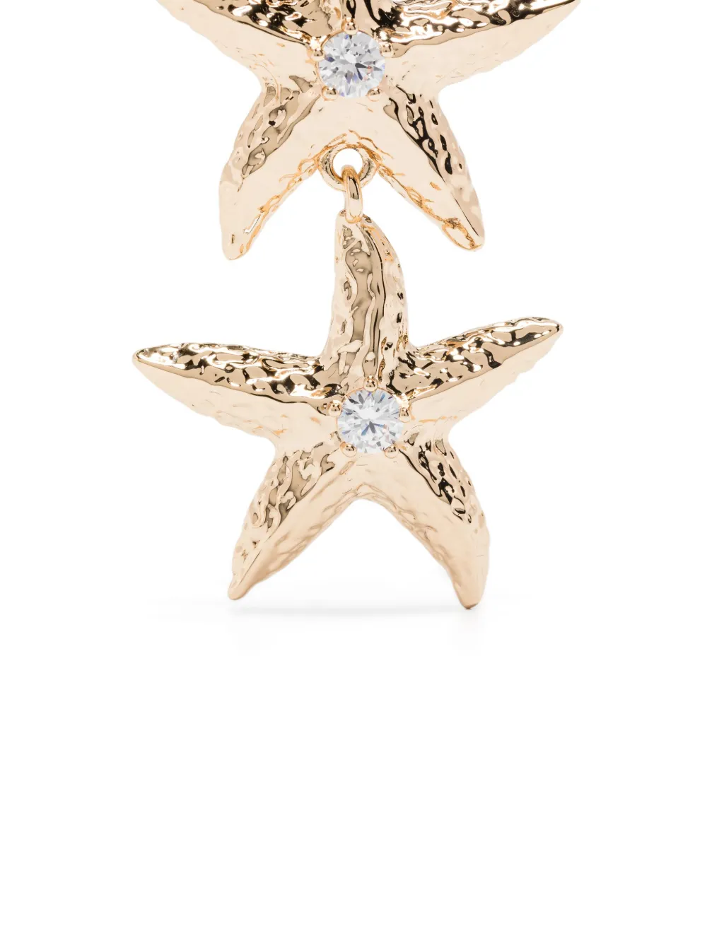 Self-portrait Rhinestone-embellished Earrings In Gold