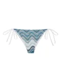 MC2 Saint Barth wave-print bikini bottom - Blue