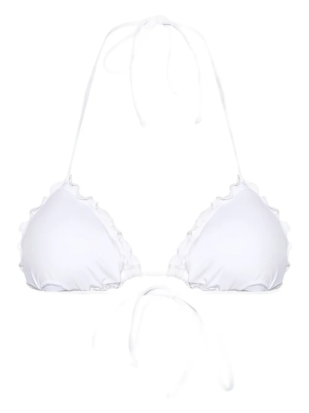 Mc2 Saint Barth Triangle-cup Bikini Top In White